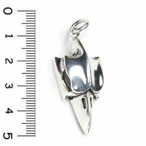 Pandantiv argint Craniu Corb 5cm - Img 3