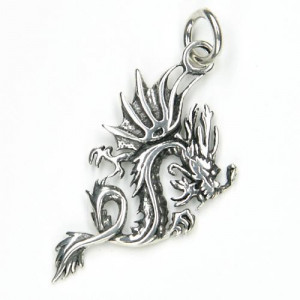 Pandantiv argint Dragon Fioros 4.5cm - Img 2