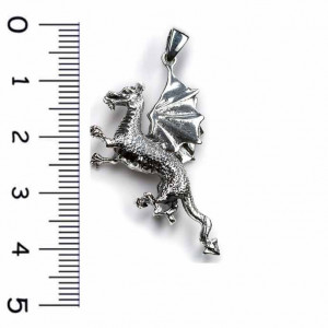 Pandantiv argint Welsh Dragon, 4.2cm - Img 3