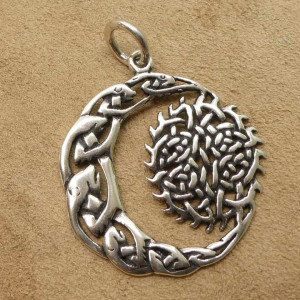 Pandantiv celtic argint Luna si Soare 4.4cm - Img 2