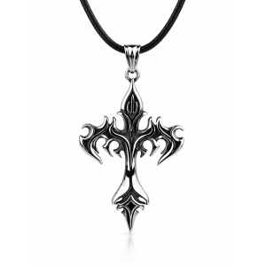 Pandantiv cruce din otel inoxidabil – colier cruce gotica 5.5 cm