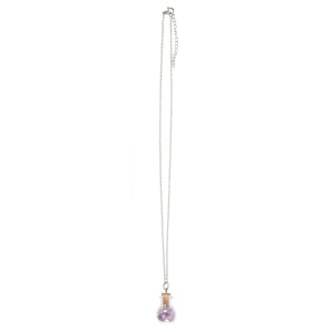 Pandantiv cu cristale de ametist in sticluta, talisman pentru armonie, Amethyst Crystal Potion - Img 2