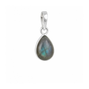 Pandantiv din argint cu cristal natural Lacrima de Labradorit 1.2 cm