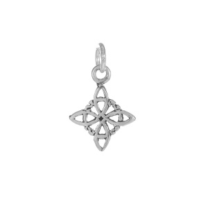 Pandantiv din argint Nodul Vrajitoarelor, talisman pentru protectie, 1 cm