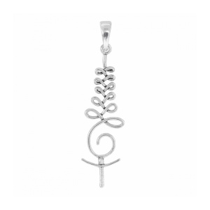 Pandantiv din argint Unalome - calatoria sufletului catre iluminare, 3.8 cm