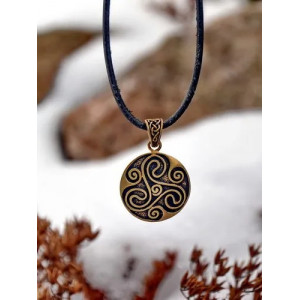 Pandantiv din bronz Triskelion Celtic - Img 2