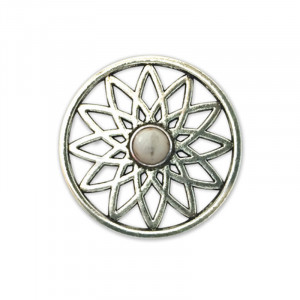 Pandantiv Gardienii Viselor - Dreamcatcher cu piatra de Howlit, talisman pentru liniste - Img 2