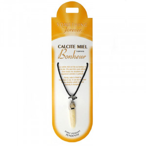 Pandantiv hexagonal cu varf piatra semipretioasa, Calcit, talisman pentru Concentrare si Relaxare