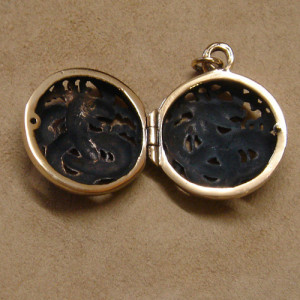 Pandantiv medalion bronz pentru poza Flori 4.2cm - Img 2
