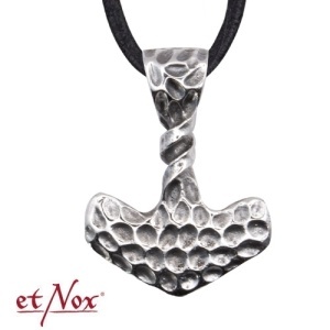 Pandantiv Mjolnir cu Vegvisir din inox, Etnox – ciocanul lui Thor pentru protectie si forta, 3.1 cm - Img 3
