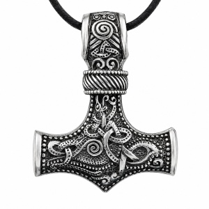 Pandantiv Mjolnir Nordic din inox, Etnox – ciocanul lui Thor pentru protectie si forta, 3.8 cm