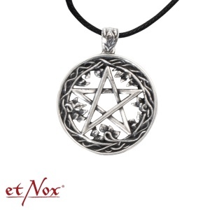 Pandantiv Pentagrama cu Iedera din inox, Etnox – simbol al echilibrului si protectiei, 2.4 cm - Img 2