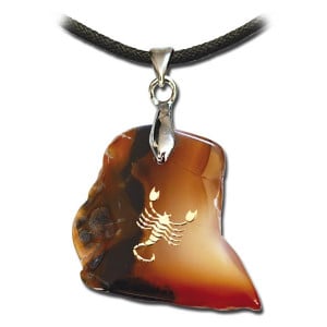 Pandantiv talisman piatra Agata semn zodiacal Scorpion (24 octombrie - 22 noiembrie)