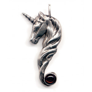 Pandantiv Unicorn, talisman pentru fericire, frumusete, puritate, dragoste si putere, 4 cm - Img 1
