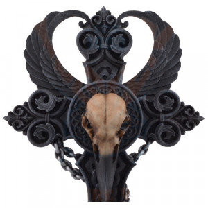 Placheta decorativa pentru perete Raven Cross 36 cm - Img 3