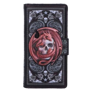 Portofel lung embosat craniu si dragon Skull Embrace – Anne Stokes (18.5 cm)