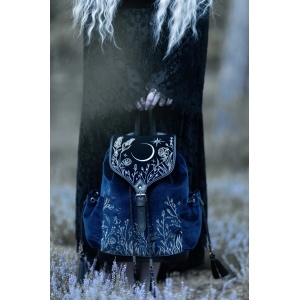 Rucsac gotic dark celestial Moonlit Meadow din catifea - Restyle - Img 6