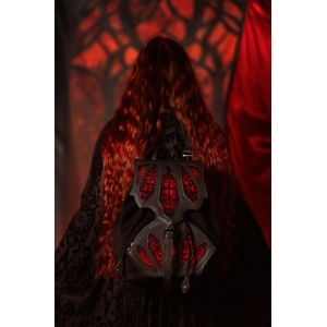 Rucsac gotic Dark Romance Bloodveil inspirat de vitralii gotice - Restyle - Img 2