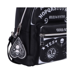 Rucsac mic negru din piele ecologica Ouija Spirit Board 28cm - Img 4