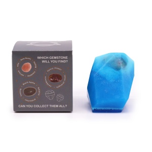 Sapun artizanal cu cristal in interior Elemental - Apa (cuart roz, jasp sau agata neagra)