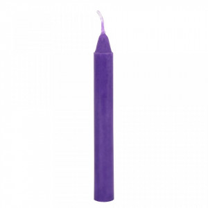 Set 12 lumanari violet pentru ritualuri de prosperitate si putere, 10x1 cm - Img 2
