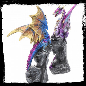 Set 2 statuete dragoni Protectorii taramului 15 cm - Img 5