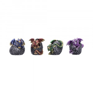 Set 4 statuete dragonei - Eggling Hoard 5 cm