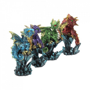 Set 4 statuete Dragonei la sfat 10 cm - Img 6