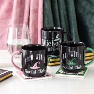 Set cana ceramica si suport Bad Witch Social Club, capacitate 340 ml - Img 5