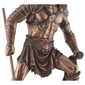 Statueta bronz si rasina gladiator Retiarius 27cm - Img 8