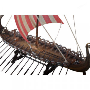 Statueta Corabie vikinga cu cap de dragon 33cm - Img 6