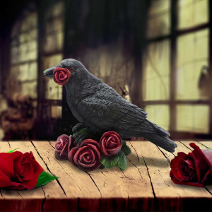 Statueta corb Rose of the Raven 14 cm - Img 7