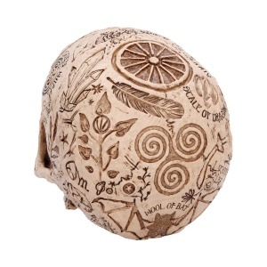 Statueta Craniu Apothecary – decor gotic si decor fantasy, 14 cm - Img 4