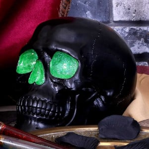 Statueta craniu Geode - verde 17 cm - Img 6