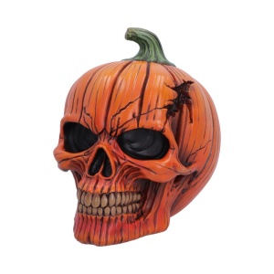 Statueta craniu Hall of Horrors: The Spirit of Halloweenn – decor gotic si decor fantasy, 17.5cm - Img 2