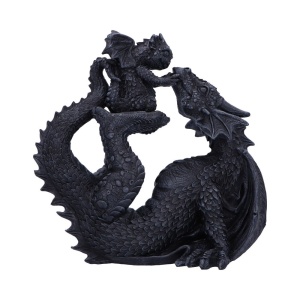 Statueta dragon cu pui Drakaina si Dragonling 22cm - Img 3