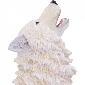 Statueta lup alb Urlet in furtuna 41.5 cm - Img 5