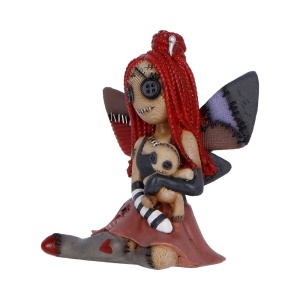 Statueta papusa Voodoo Poppy Thread din colectia The Stitchlings – decor gotic fantasy , 10.5 cm - Img 2