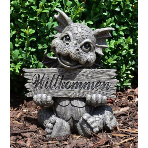 Statueta pentru gradina Dragonel Welcome 27cm - Img 3