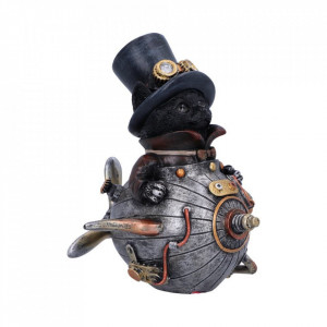 Statueta pisica steampunk Inventatorul Felin 14.5 cm - Img 5