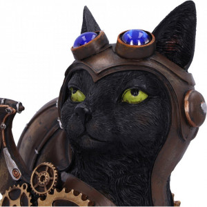 Statueta pisica steampunk Zborul felinei 22.7cm - Img 4