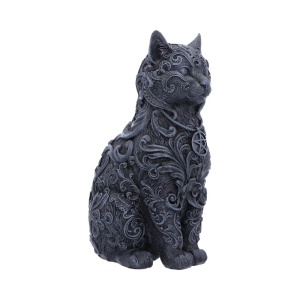 Statueta pisicuta Hexbound Familiar – decor gotic fantasy, 23 cm - Img 4