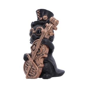 Statueta pisicuta Music Meowstro Cello – decor steampunk , 10 cm - Img 2