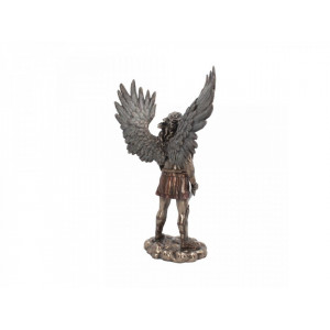 Statueta rasina si bronz Arhanghelul Mihail cu Scut si Sabie 36 cm - Img 5