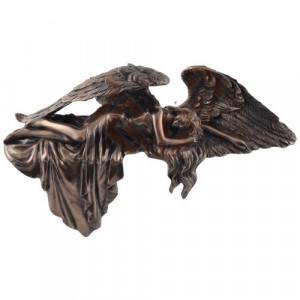 Statueta rasina si bronz Ingerul Pazitor 21 cm - Img 3