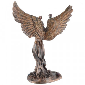 Statueta rasina si bronz, mitologia egipteana, zeita Isis 29 cm - Img 3
