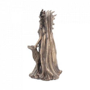 Statueta rasina si bronz, mitologia greaca, zeita magiei Hecate 25 cm - Img 3
