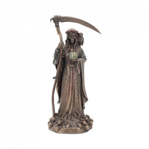 Statueta rasina si bronz Santa Muerte 29 cm