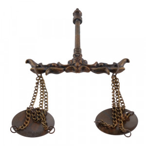 Statueta rasina si bronz zeita dreptatii Themis ( Justitia) 35cm - Img 6