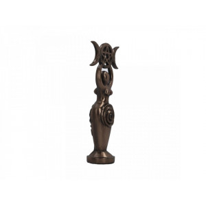 Statueta rasina si bronz Zeita Lunii 20 cm - Img 3